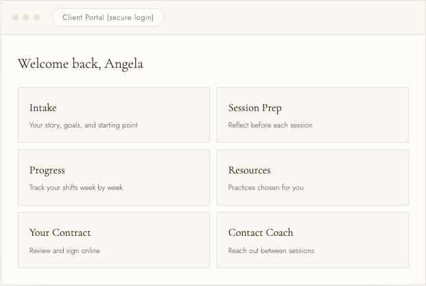 Y.A.M.S. Wellness client portal